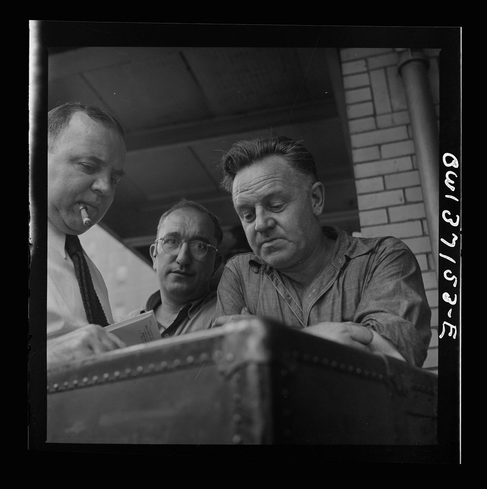 Pittsburgh, Pennsylvania. Baggage agents at the Greyhound bus terminal. Sourced from the Library of Congress.