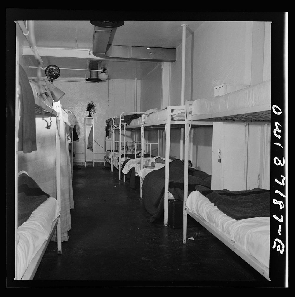 Pittsburgh, Pennsylvania. An air conditioned dormitory for the use of drivers who have layover time away from home, at the…