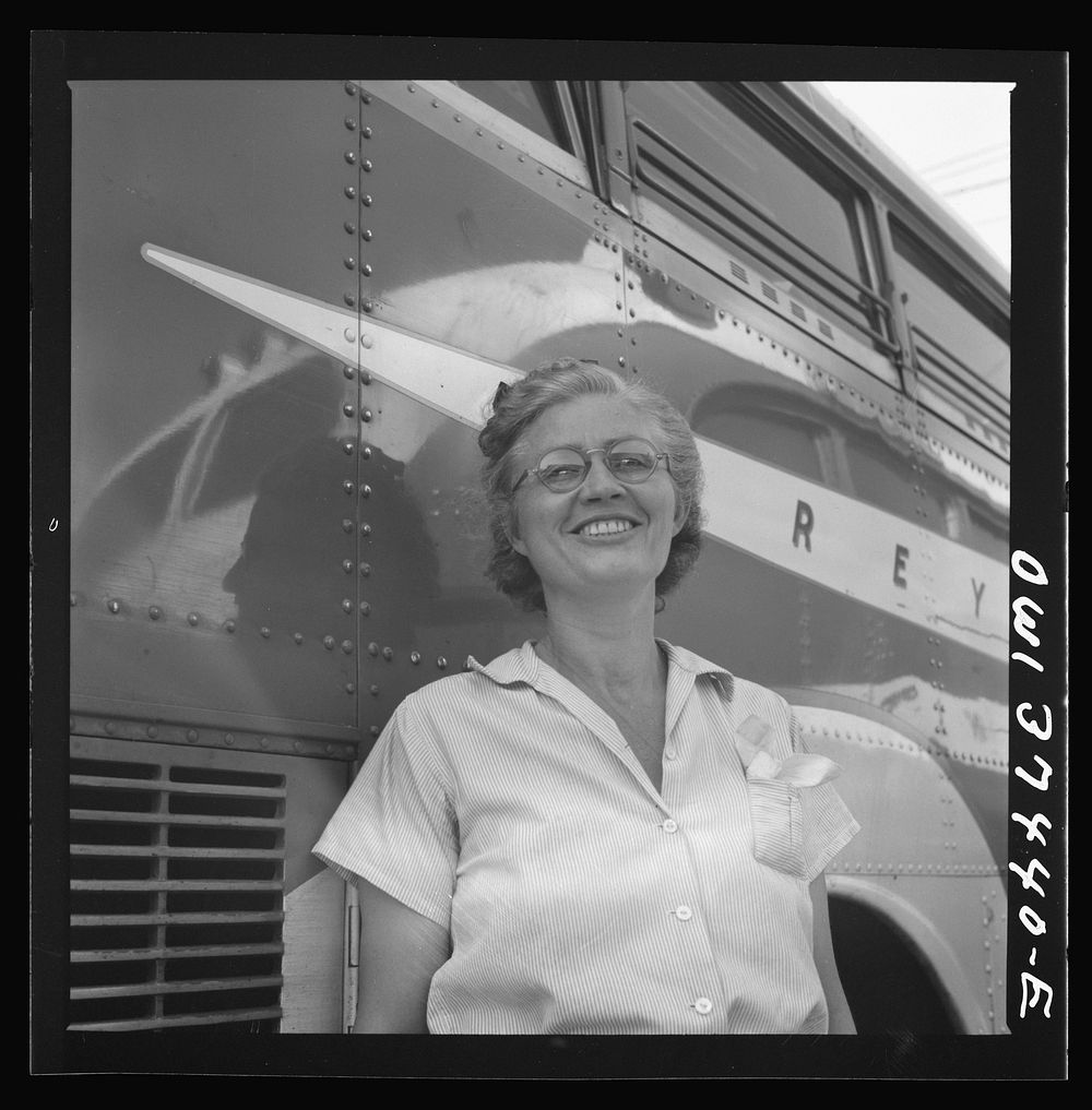 Columbus, Ohio. A cleaning woman employed at the Greyhound garage. Sourced from the Library of Congress.