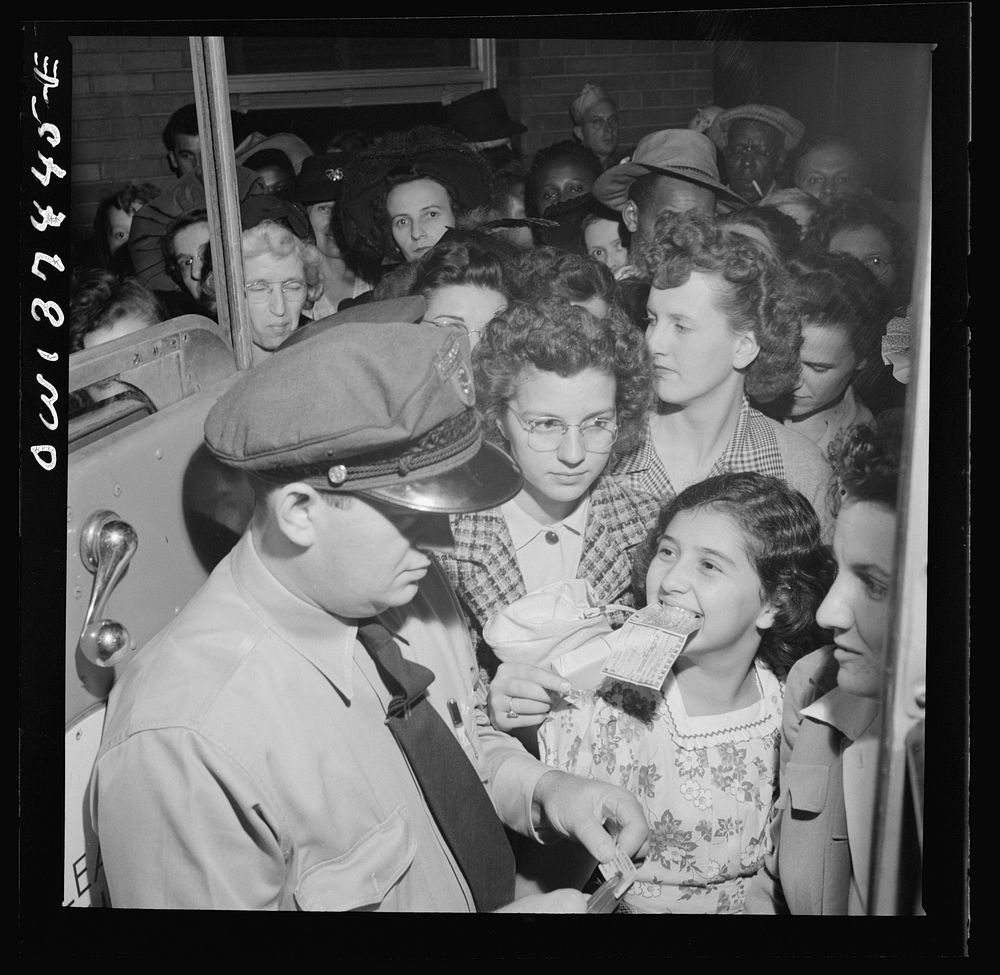 Columbus, Ohio. A Greyhound bus driver loading the bus. Sourced from the Library of Congress.