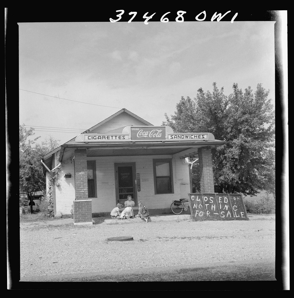 A gas station on the road between Columbus and Cincinnati, Ohio, which is now used as a home. It is only one of many which…