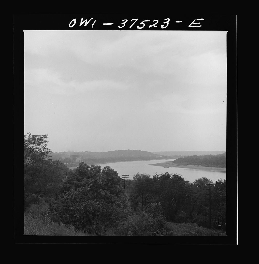 [Untitled photo, possibly related to: The Ohio River as seen from the bus enroute from Cincinnati, Ohio and Louisville…