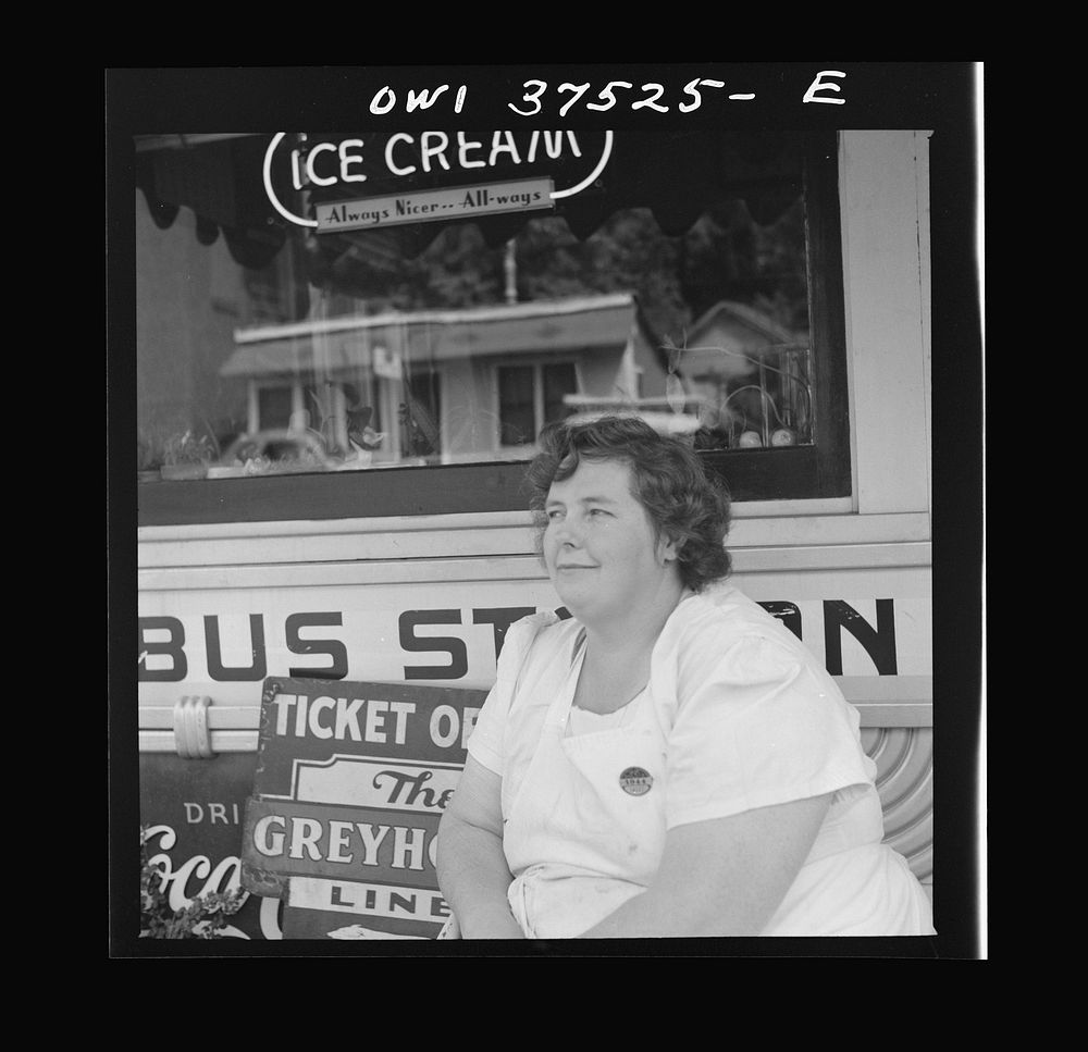 Cincinnati (vicinity), Ohio. The ticket agent of a small town. Sourced from the Library of Congress.