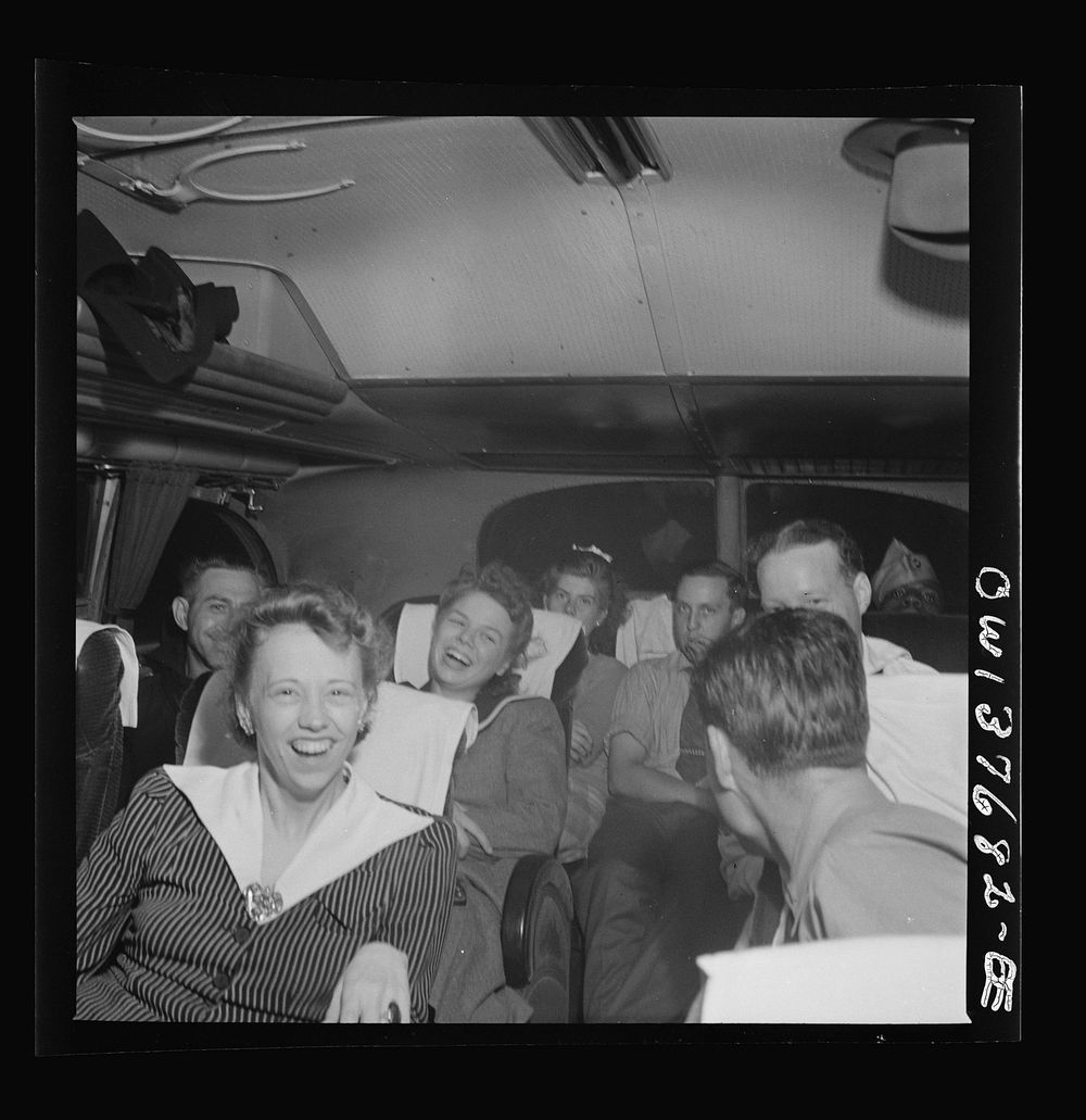 Passengers who have struck up a friendship on a Greyhound bus enroute from Pittsburgh, Pennsylvania to Saint Louis, Missouri…
