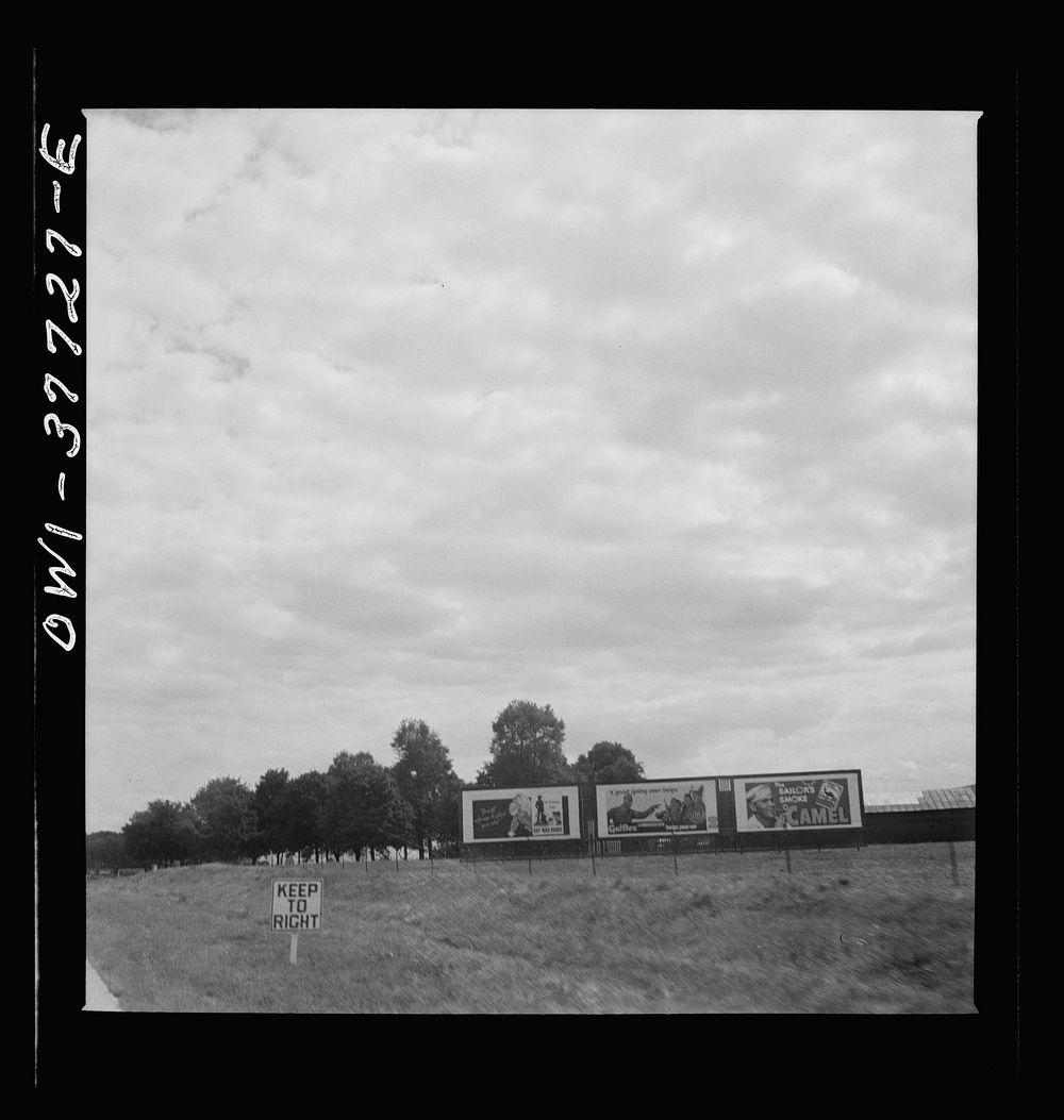 [Untitled photo, possibly related to: A highway in Indiana as seen from a bus enroute to Chicago]. Sourced from the Library…