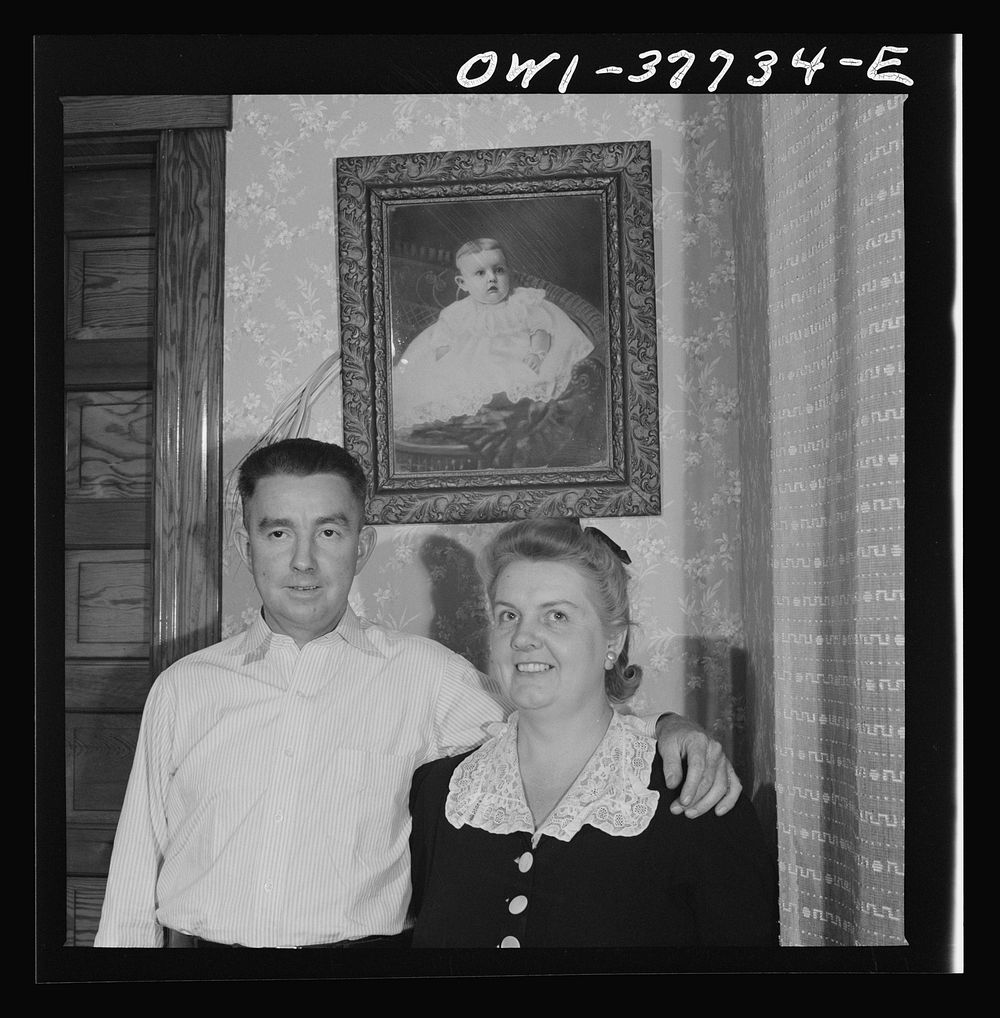 Cincinnati, Ohio. Mr. Bernard Cochran, who has been a Greyhound bus driver for fourteen years, and his wife. Sourced from…