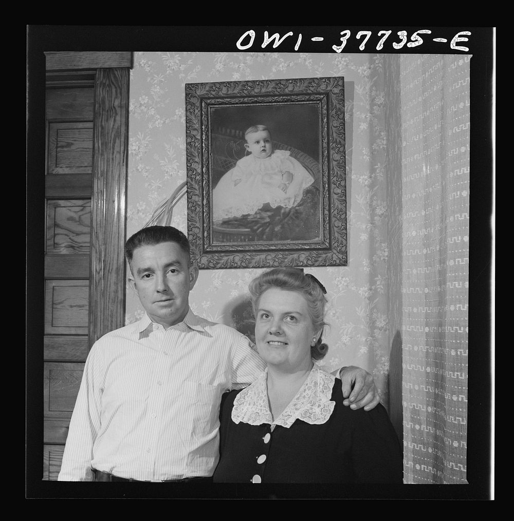 Cincinnati, Ohio. Mr. Bernard Cochran, who has been a Greyhound bus driver for fourteen years, and his wife. Sourced from…