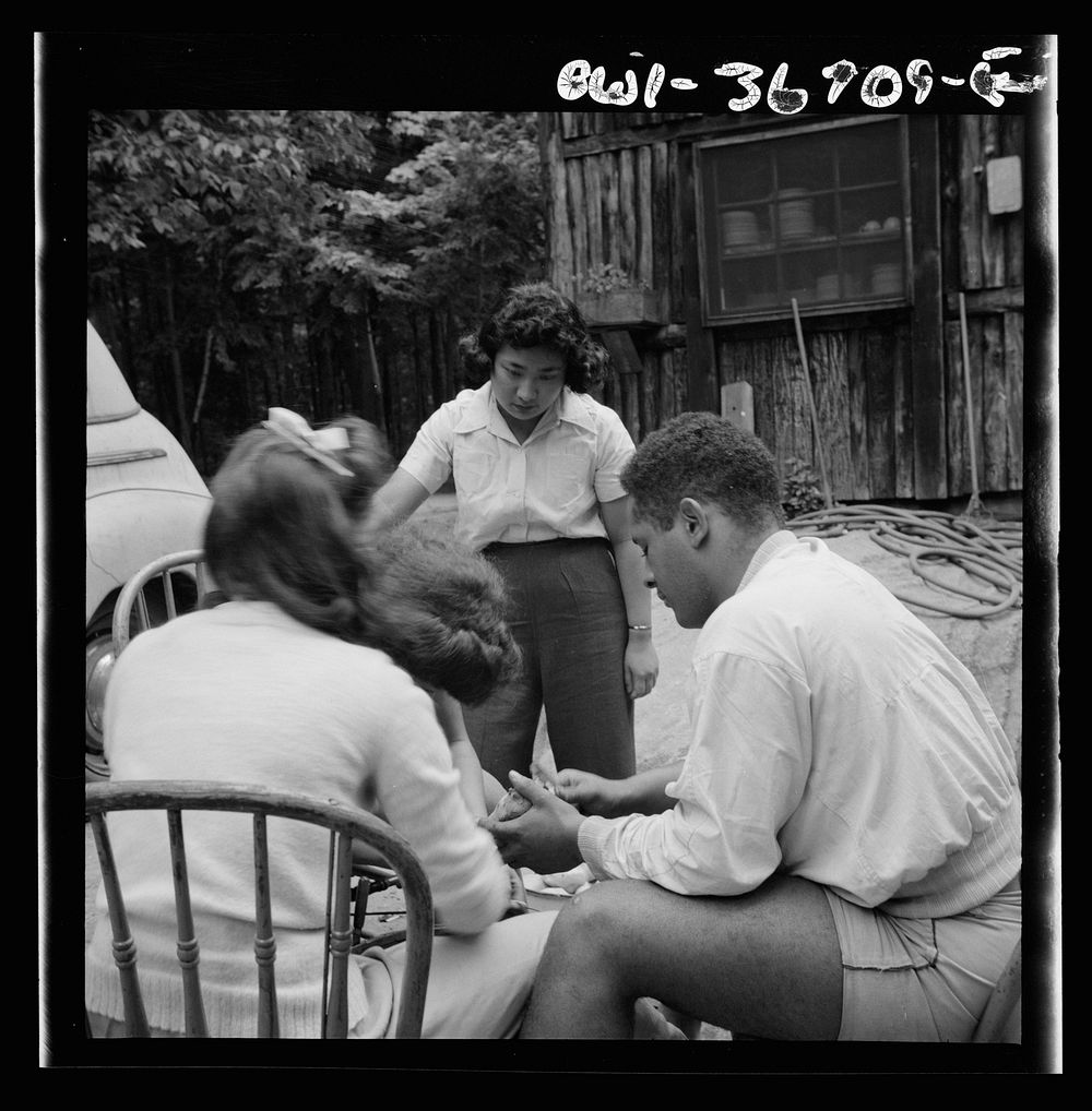 [Untitled photo, possibly related to: Interracial activities at Camp Ellen Marvin, where children are aided by the Methodist…