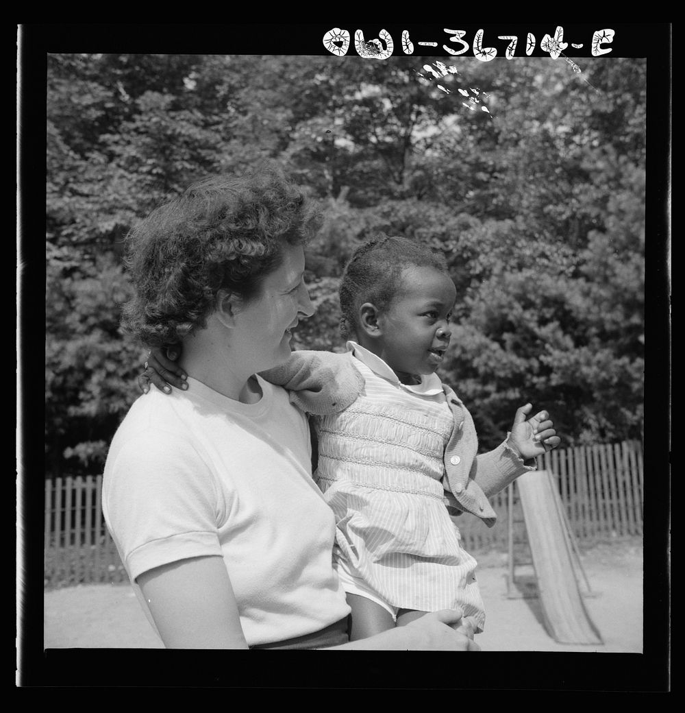 Arden, New York. Interracial activities at Camp Ellen Marvin, where children are aided by the Methodist Camp Service. Mrs.…