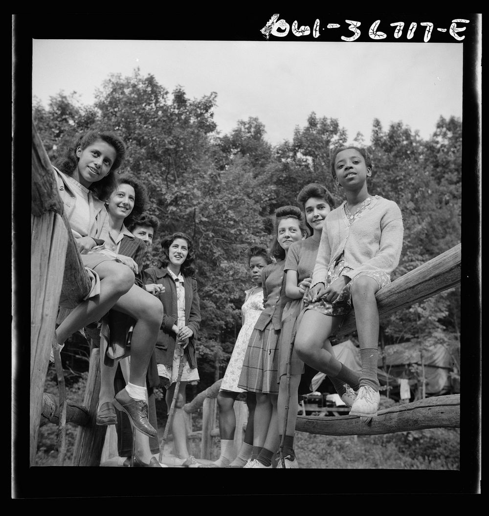 [Untitled photo, possibly related to: Arden, New York. Interracial activities at Camp Gaylord White, where children are…