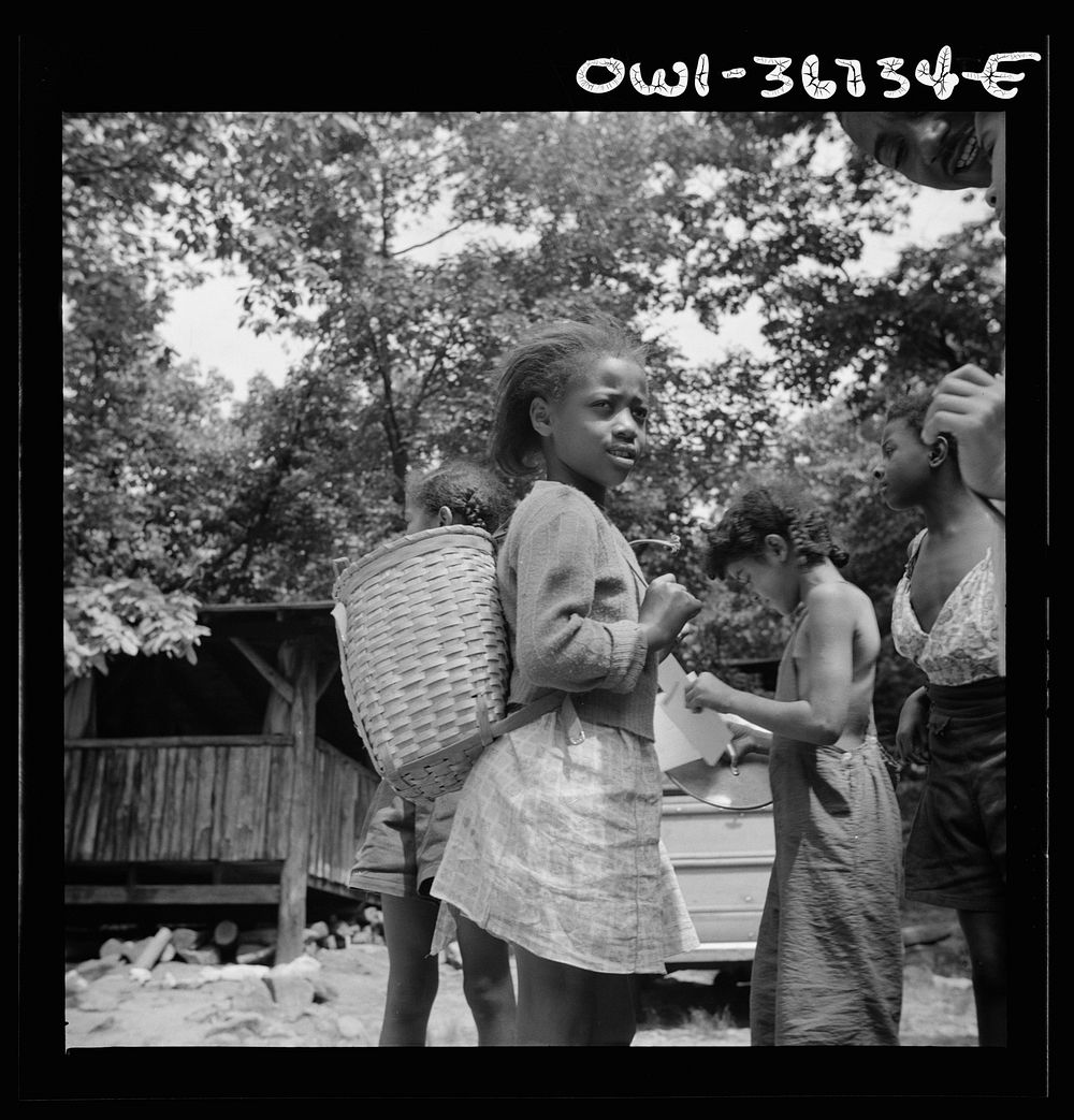 Bear Mountain, New York. Interracial activities at Camp Fern Rock, where children are aided by the Methodist Camp Service. A…