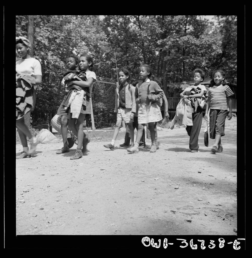 Bear Mountain, New York. Interracial activities at Camp Fern Rock, where children are aided by the Methodist Camp Service.…