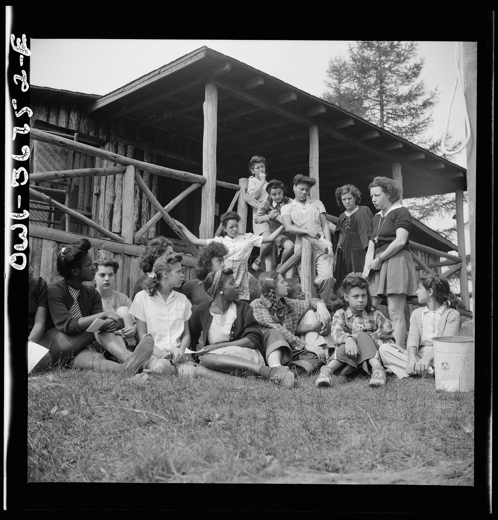 Arden, New York. Interracial activities at Camp Gaylord White, where children are aided by the Methodist Camp Service. The…