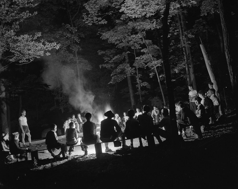 Southfields, New York. Interracial activities at camp Nathan Hale, where children are aided by the Methodist Camp Service.…