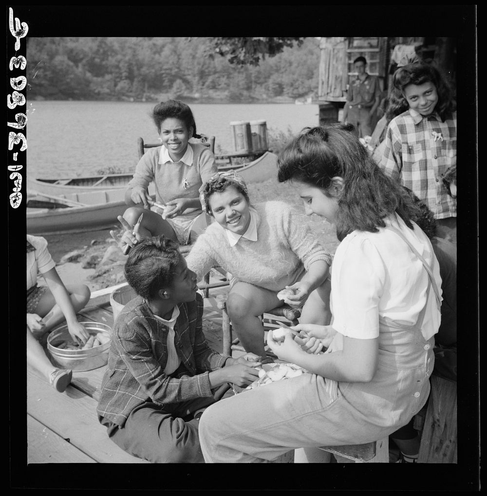 Arden, New York. Interracial activities at Camp Gaylord White, where children are aided by the Methodist Camp service.…