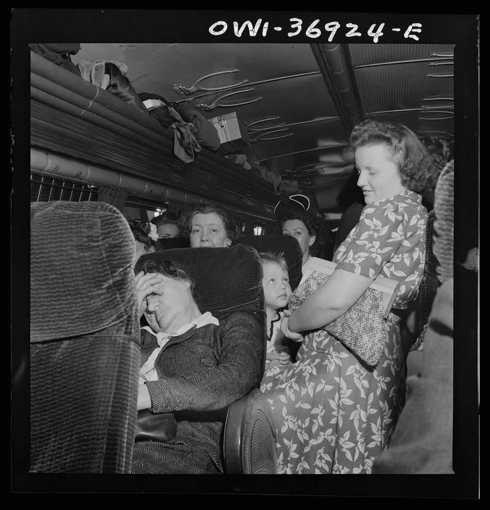 Passengers on the Greyhound bus going from Washington, D.C. to Pittsburgh, Pennsylvania, some of which were standing all the…