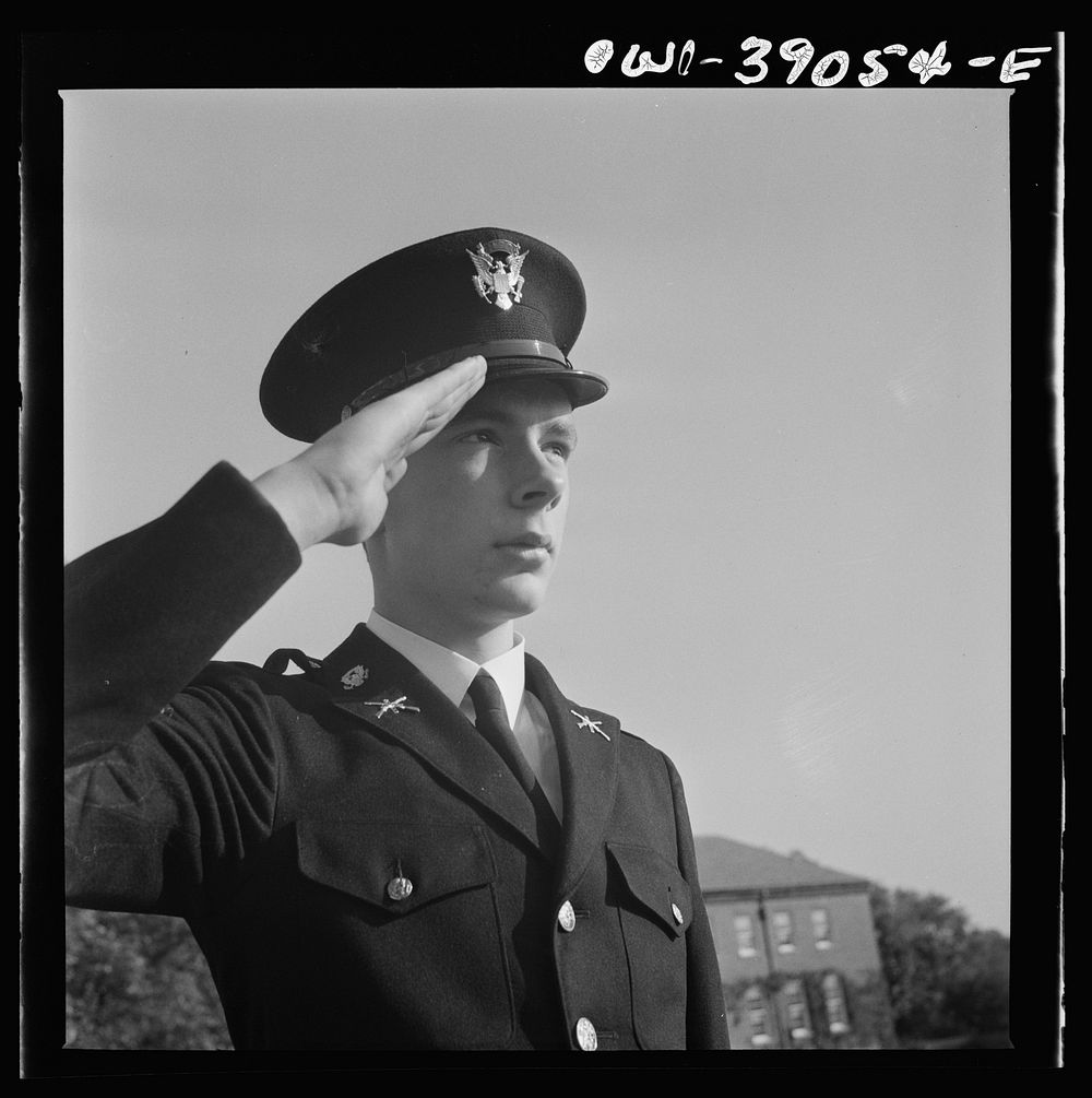 Washington, D.C. A member of the cadet corps at Woodrow Wilson High School. Sourced from the Library of Congress.