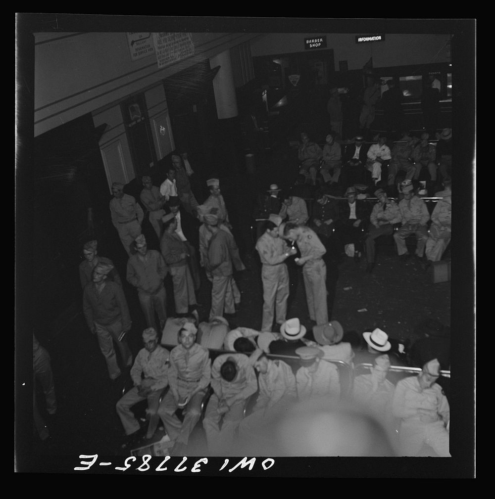 [Untitled photo, possibly related to: Waiting room at bus terminal in Louisville, Kentucky. Sunday morning at 3:00 a.m.].…