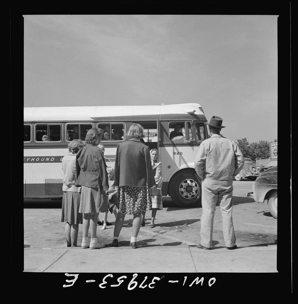 A Greyhound bus trip from Louisville, Kentucky, to Memphis, Tennessee, and the terminals. People watching the bus come in at…