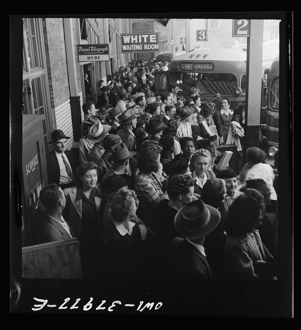 A Greyhound bus trip from Louisville, Kentucky, to Memphis, Tennessee, and the terminals. Waiting for the bus at the Memphis…