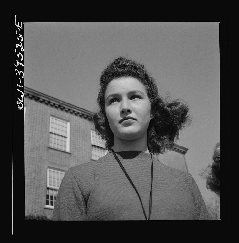 Washington, D.C. A student at Woodrow Wilson High School. Sourced from the Library of Congress.