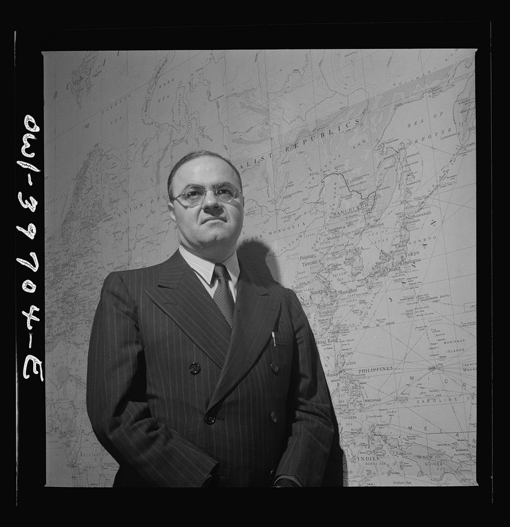 [Untitled photo, possibly related to: Hermann Spitzer, consultant on psychological warfare. Far East Section, Overseas…