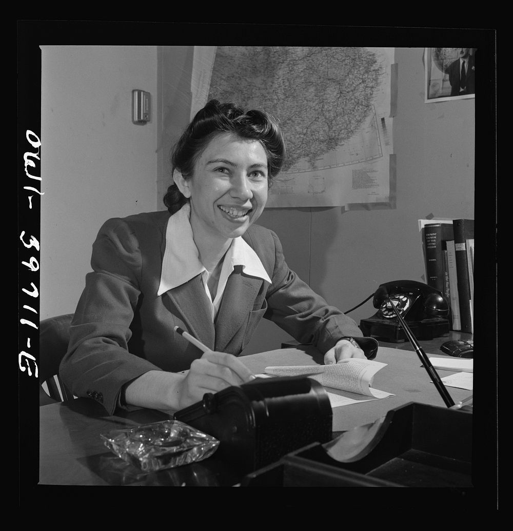 Elaine Harris, Administrative Assistant to George E. Taylor, Assistant Deputy Director for Pacific Operations. Far East…