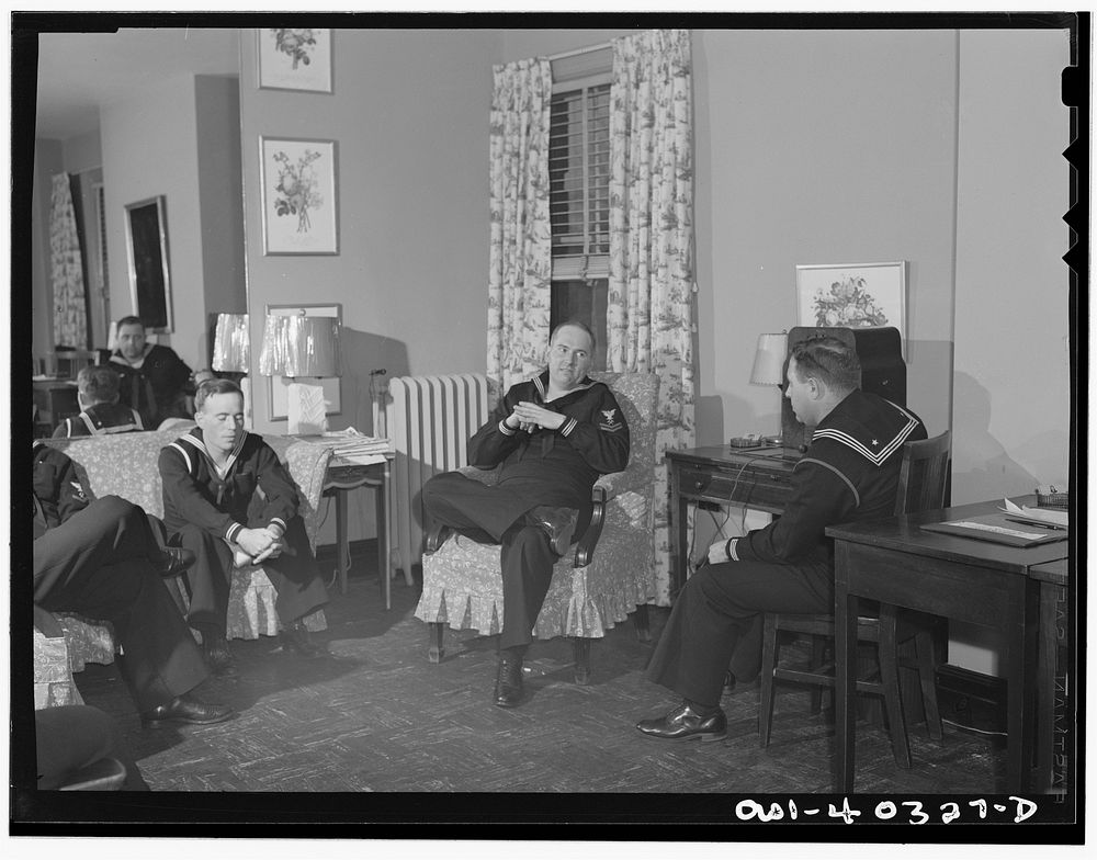 Washington, D.C. In the lounge at the United Nations service center. Sourced from the Library of Congress.