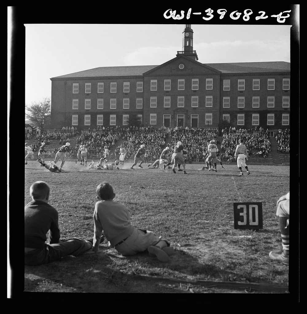 Washington, D.C. A football game at Woodrow Wilson High School. Sourced from the Library of Congress.
