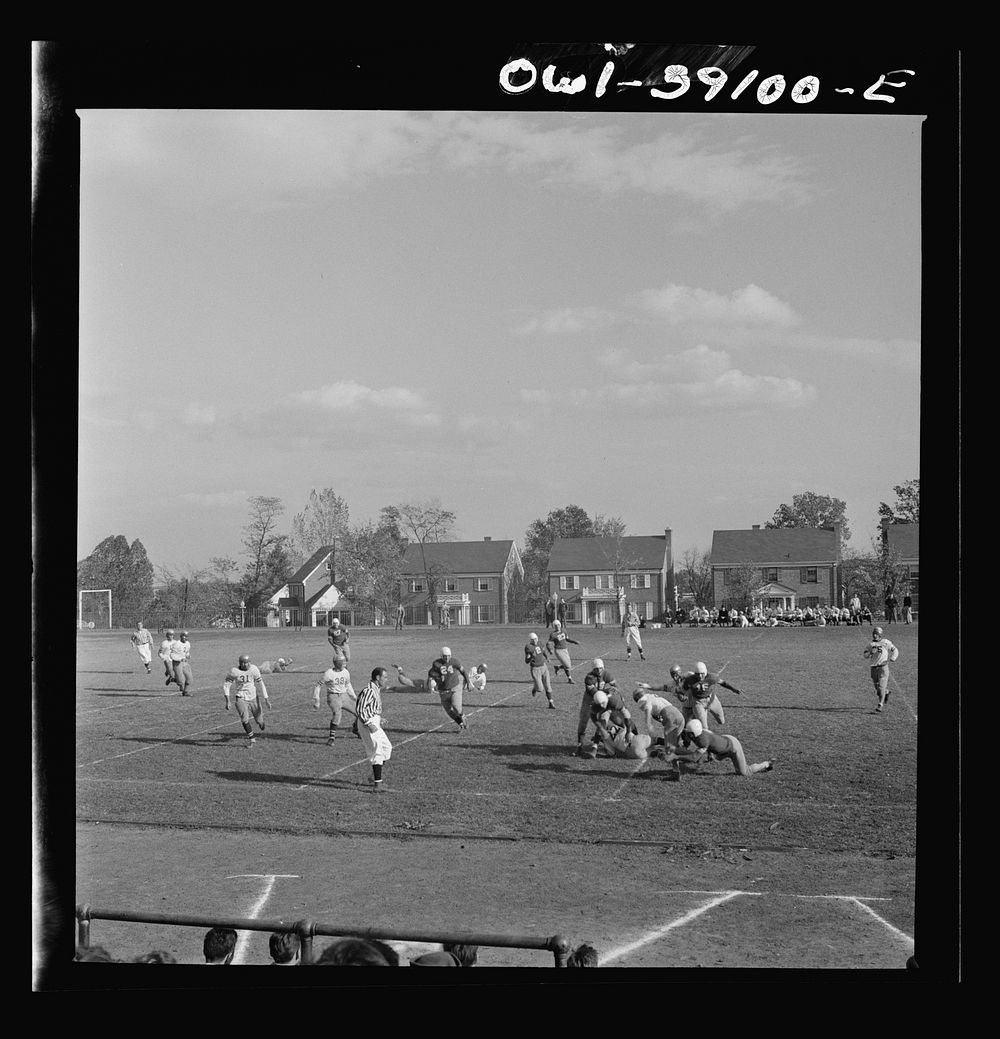Washington, D.C. A football game at Woodrow Wilson High School. Sourced from the Library of Congress.