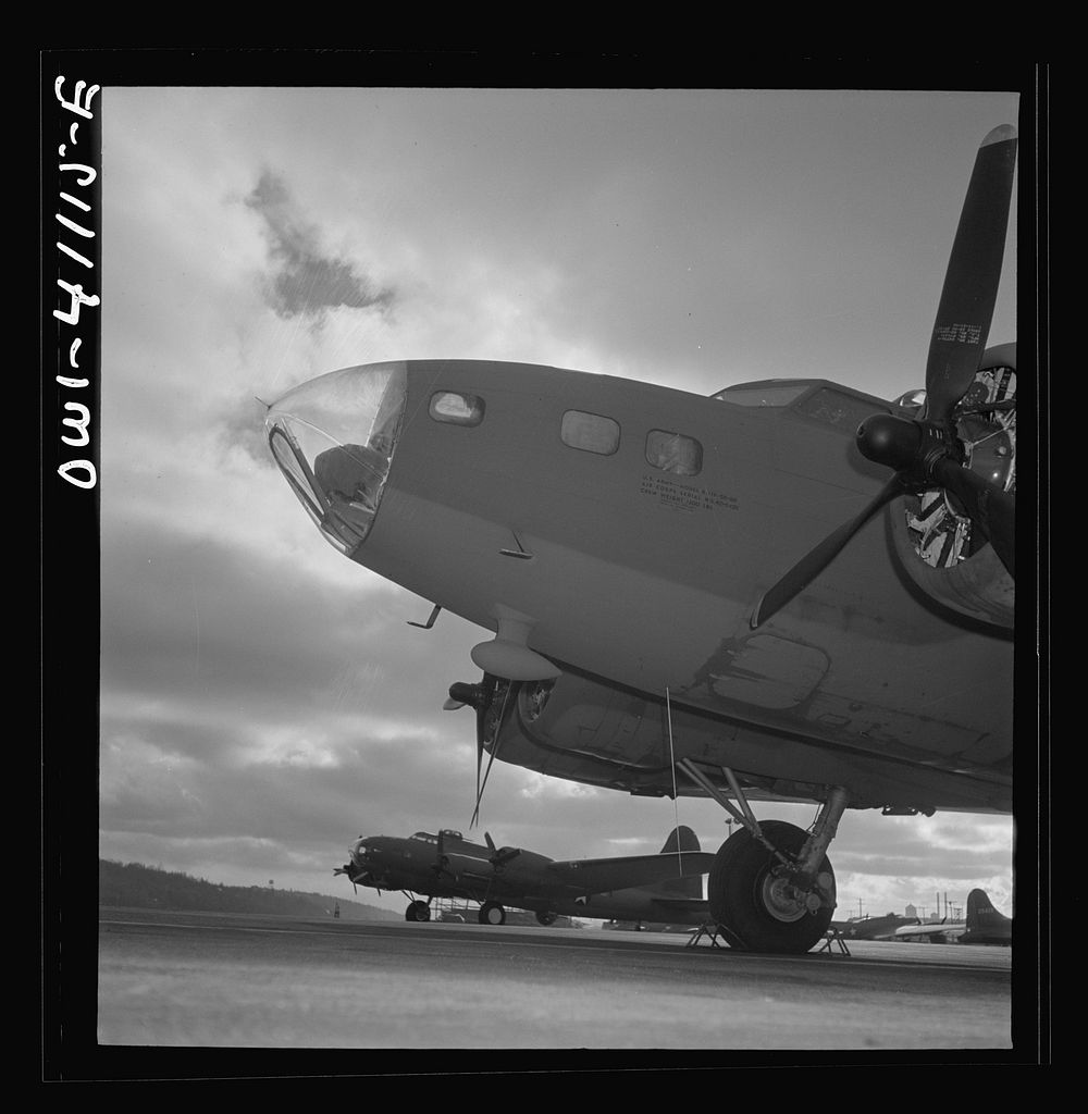 [Untitled photo, possibly related to: Boeing aircraft plant, Seattle, Washington. Production of B-17F(Flying Fortress)…