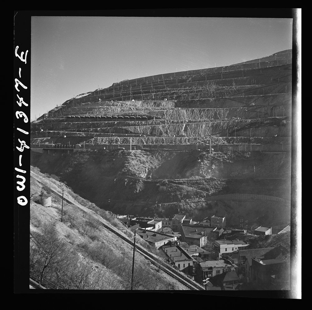 [Untitled photo, possibly related to: Bingham Canyon, Utah. Open-pit workings of the Utah Copper Company]. Sourced from the…