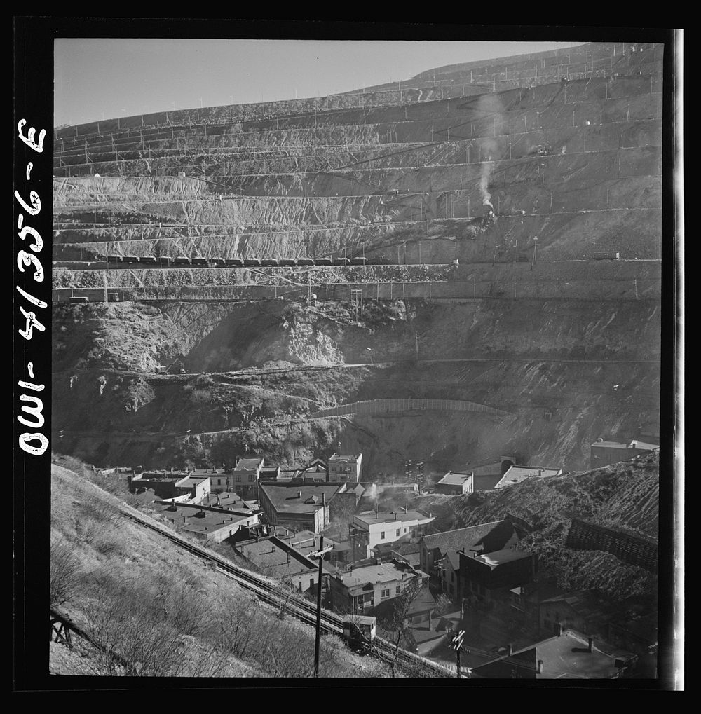 [Untitled photo, possibly related to: Bingham Canyon, Utah. Open-pit workings of the Utah Copper Company]. Sourced from the…