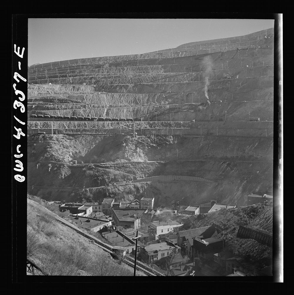 [Untitled photo, possibly related to: Bingham Canyon, Utah. Open-pit workings of the Utah Copper Company]. Sourced from the…