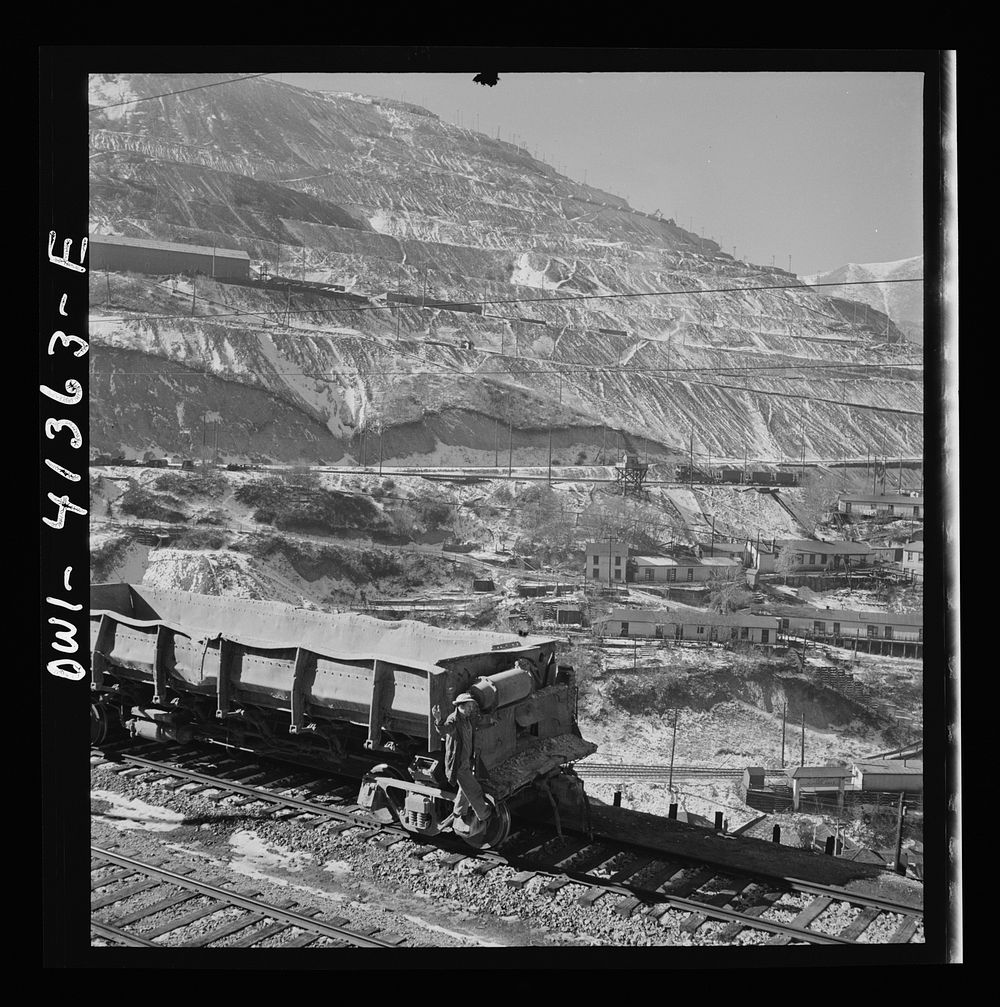 [Untitled photo, possibly related to: Bingham Canyon, Utah. Open-pit workings of the Utah Copper Company]. Sourced from the…