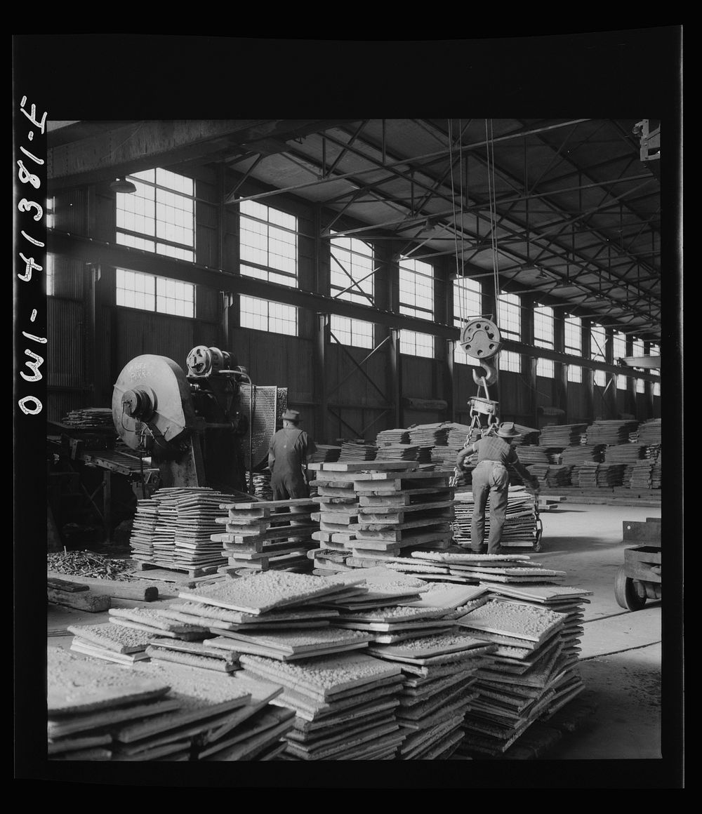[Untitled photo, possibly related to: El Paso, Texas. Phelps Dodge refining company. Sheared sheets of copper]. Sourced from…