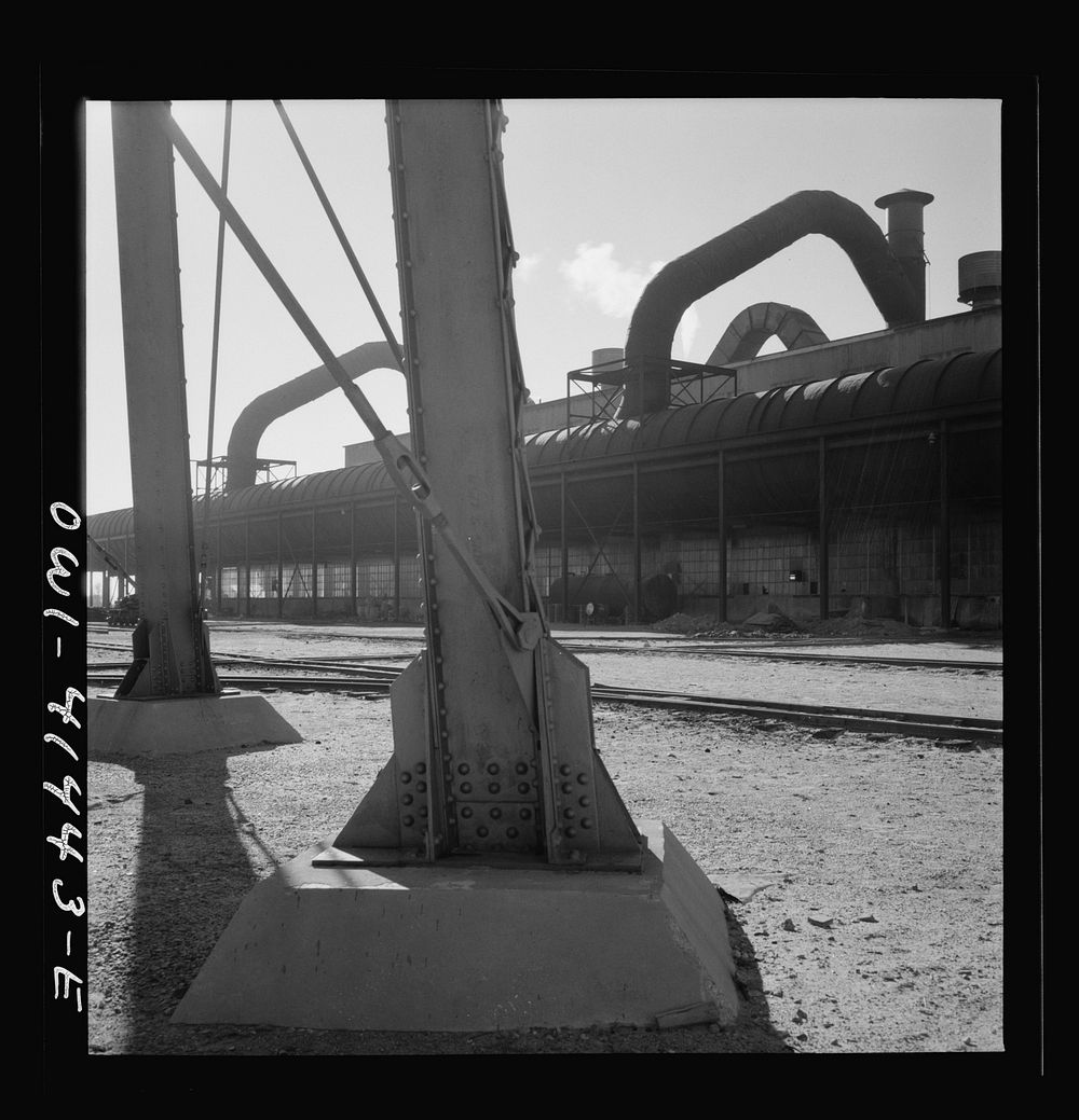 [Untitled photo, possibly related to: Phelps Dodge refining company, El Paso, Texas. Copper is recovered from smoke that…