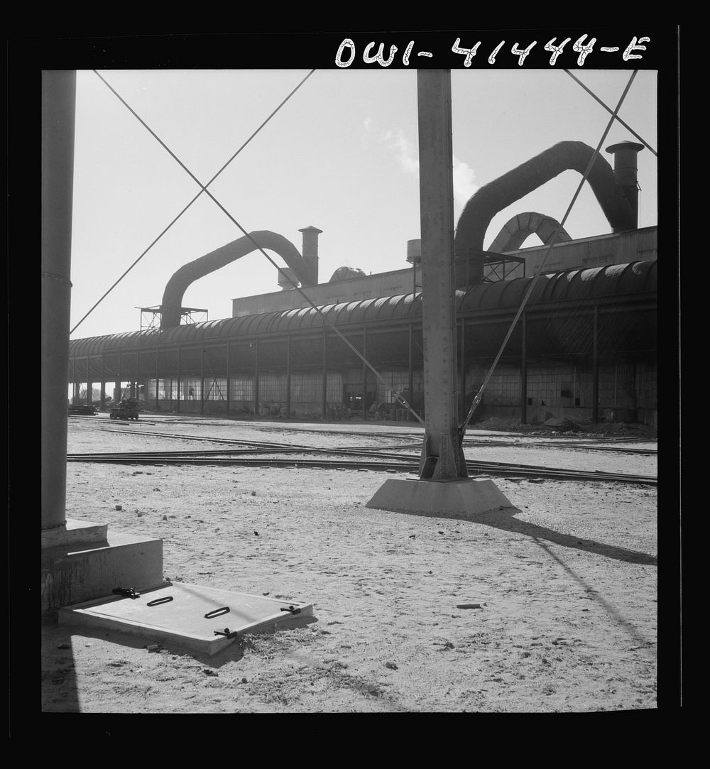 [Untitled photo, possibly related to: Phelps Dodge refining company, El Paso, Texas. Copper is recovered from smoke that…
