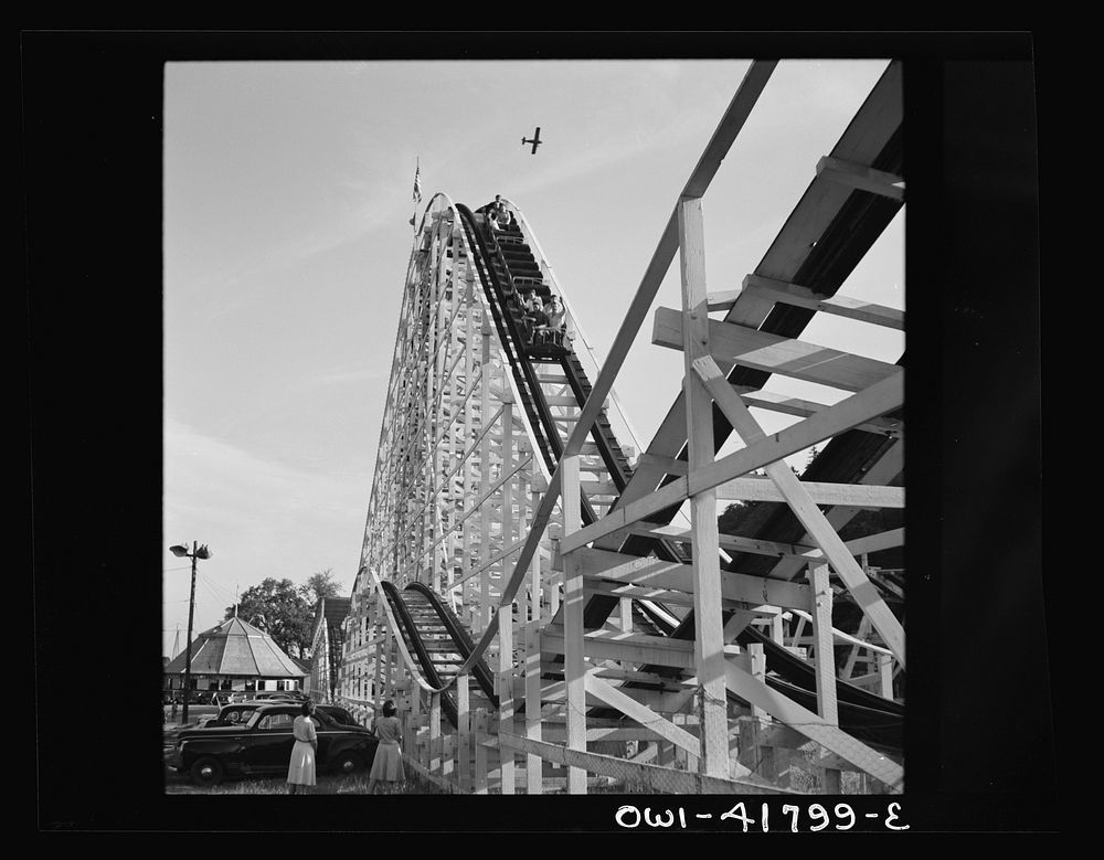 [Untitled photo, possibly related to: Southington, Connecticut. Roller coaster]. Sourced from the Library of Congress.