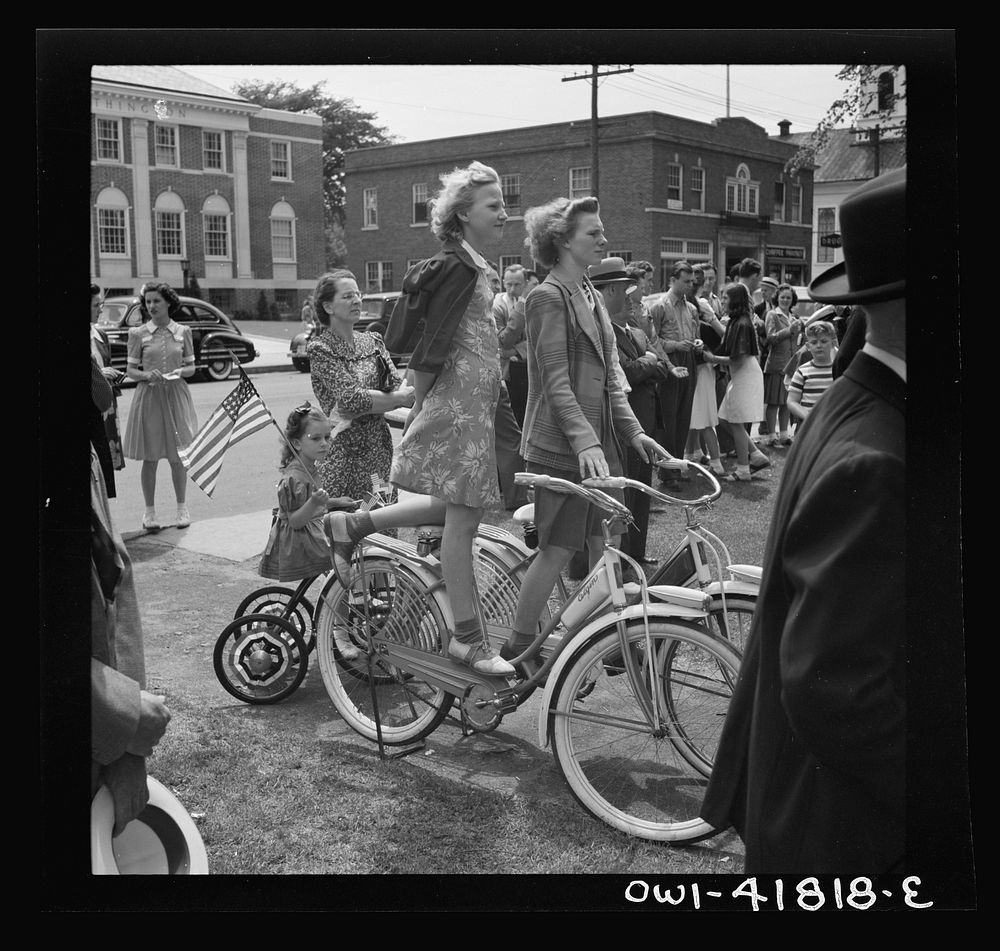 Southington, Connecticut. Southington school children staging a patriotic demonstration. Sourced from the Library of…