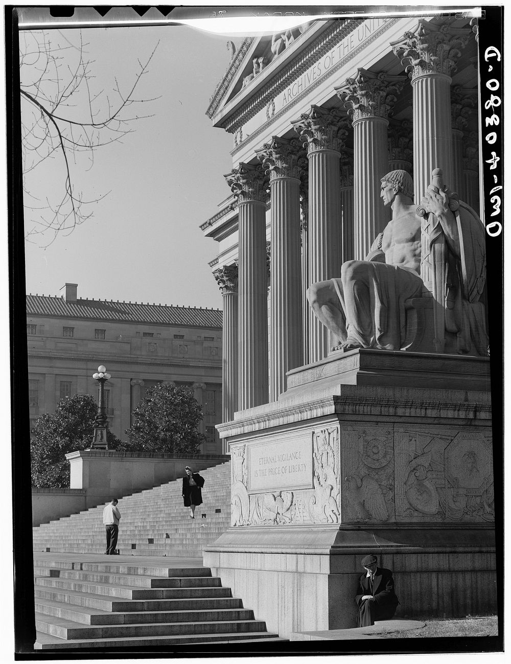 [Untitled photo, possibly related to: Washington, D.C. The National Archives building]. Sourced from the Library of Congress.