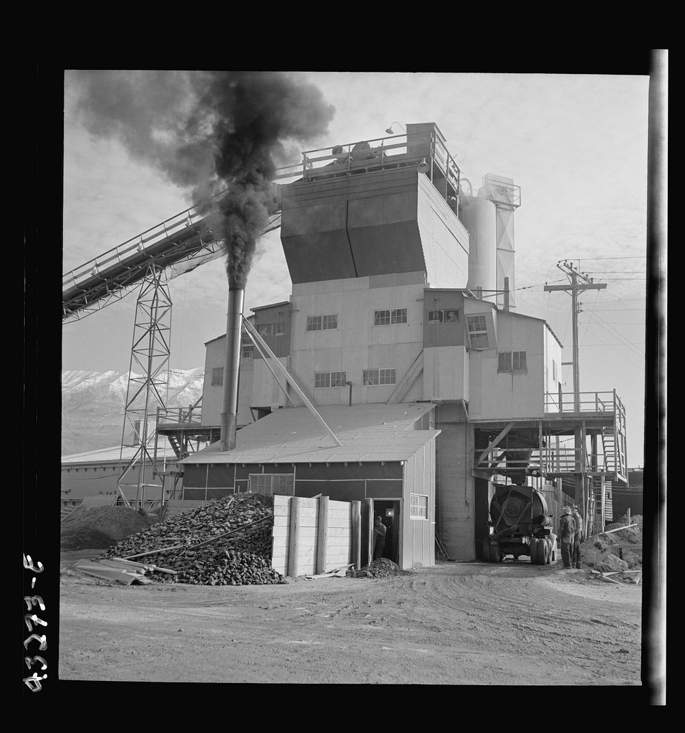 Columbia Steel Company at Geneva, Utah. Cement plant which furnishes building material for a new steel mill under…