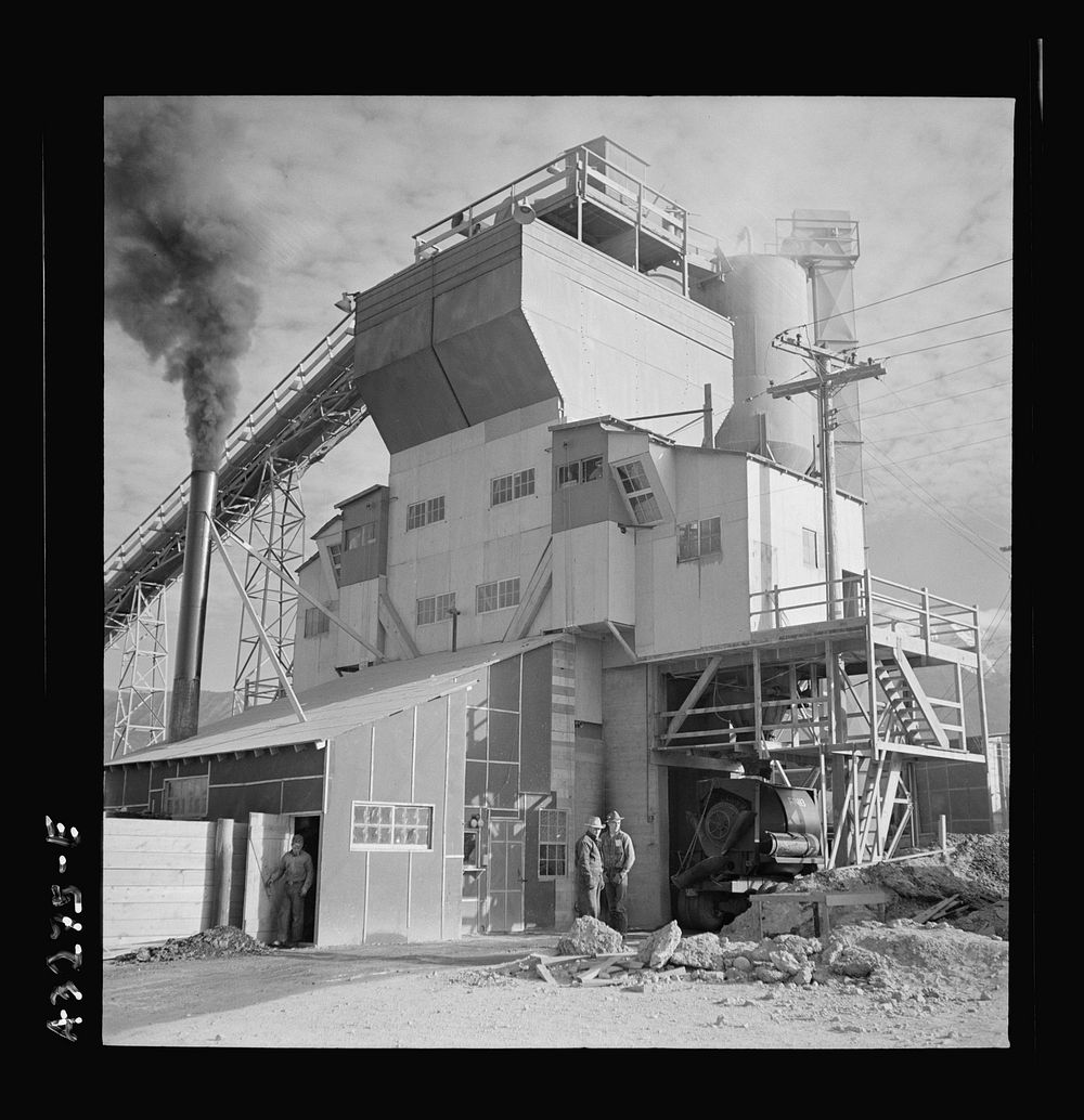 [Untitled photo, possibly related to: Columbia Steel Company at Geneva, Utah. Cement plant which furnishes building material…