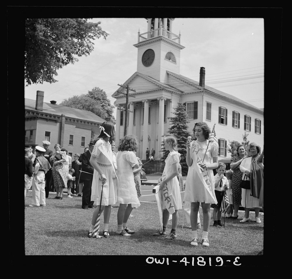 [Untitled photo, possibly related to: Southington, Connecticut. An American town and its way of life. Southington girls…