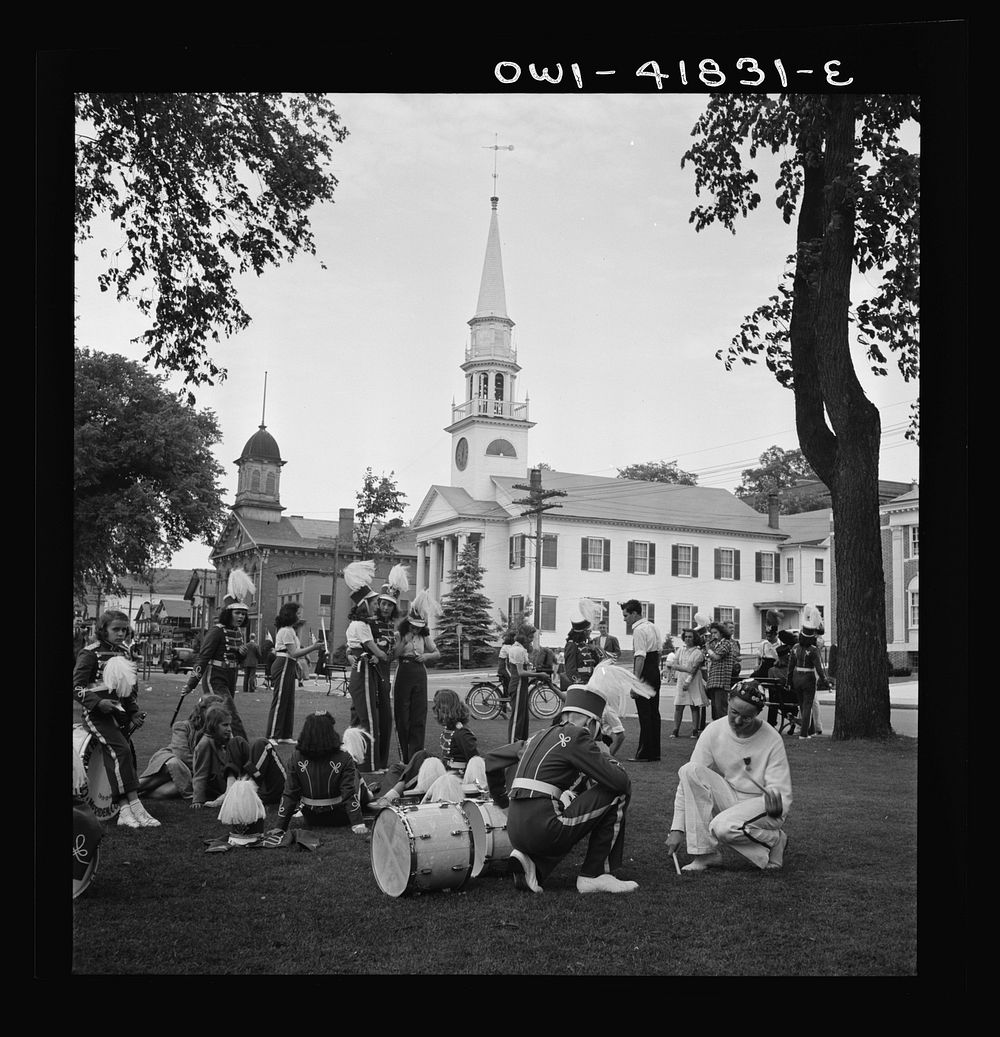 Southington, Connecticut. Members of the youth drum corps. Sourced from the Library of Congress.