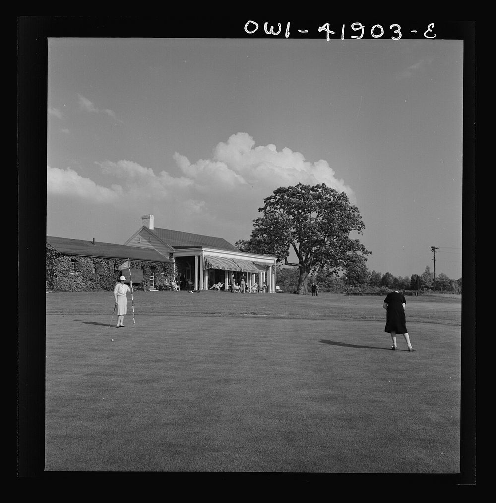 [Untitled photo, possibly related to: Southington, Connecticut. Southington's nine-hole country club golf course. Membership…