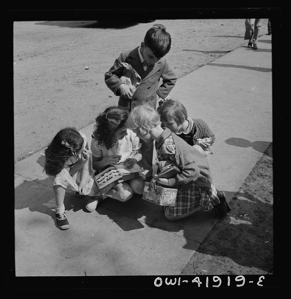[Untitled photo, possibly related to: Southington, Connecticut. A group of children]. Sourced from the Library of Congress.