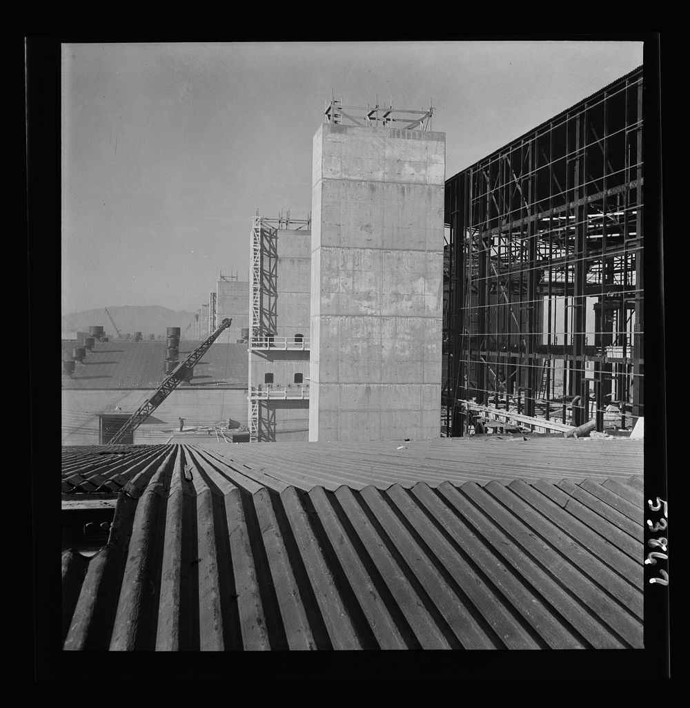 Las Vegas, Nevada. Some completed and also some unfinished buildings of the Basic Magnesium Incorporated plant. The building…