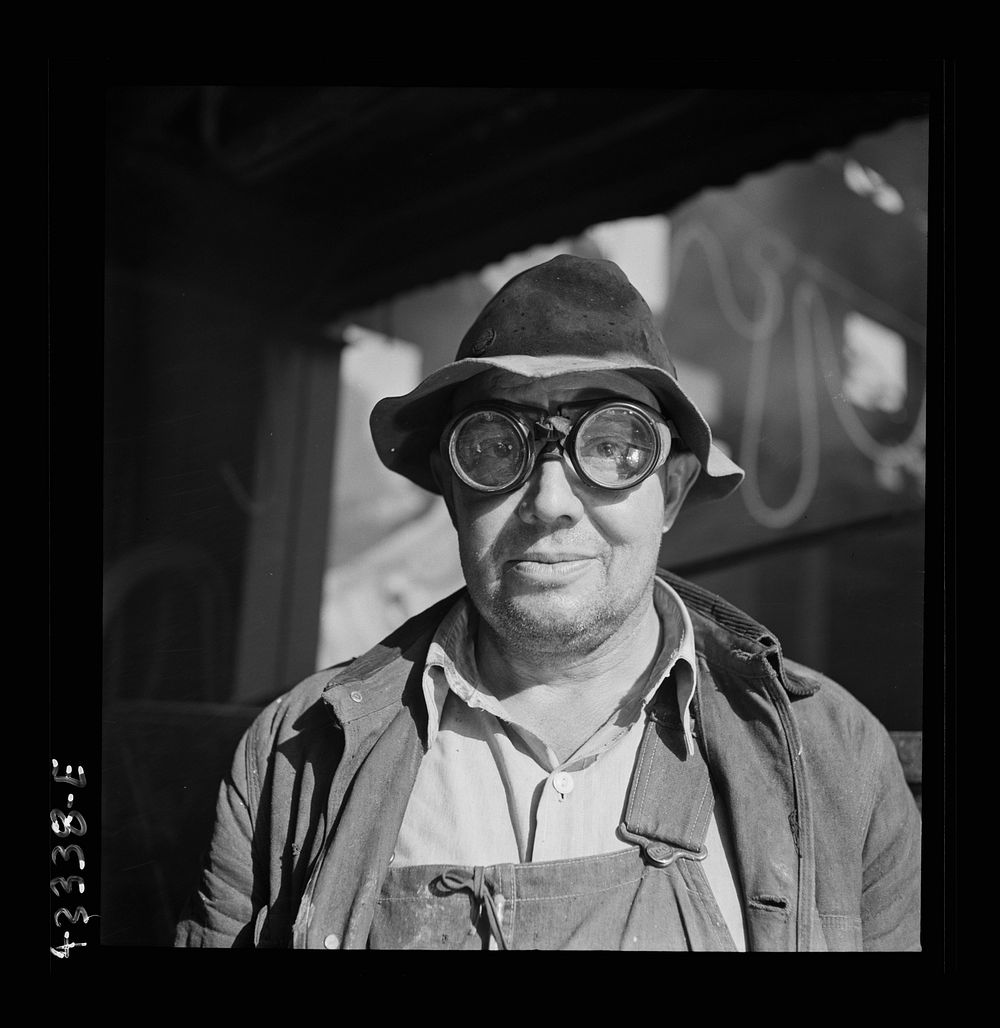 Columbia Steel Company at Geneva, Utah. Bulldozer operator who helps in the construction of a new steel mill which will make…