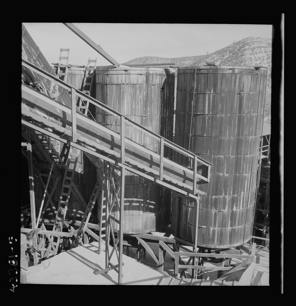 New Idria, California. A mercury extraction plant of the New Idria Quicksilver Mining Company where mercury is produced from…